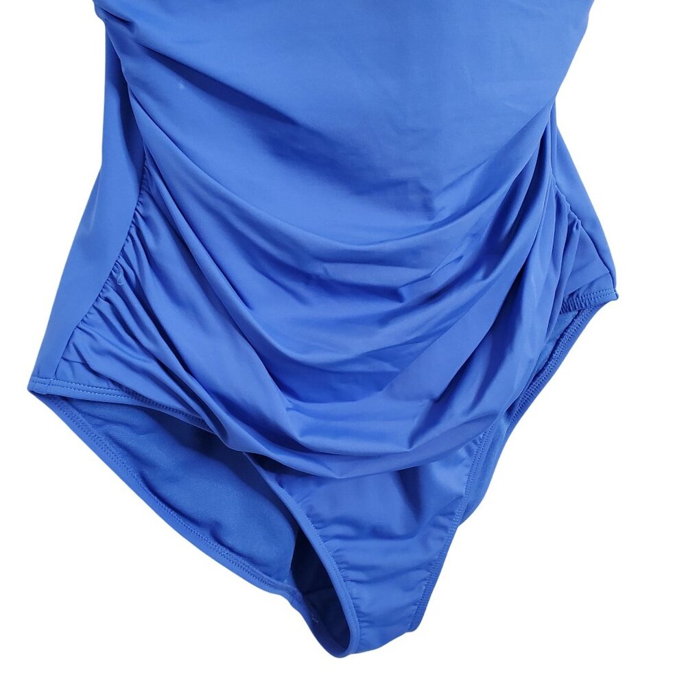 LRL Ralph Lauren Size 16 Swimsuit Bathing Suit One Piece Underwire Ruffle Front - Picture 8 of 13